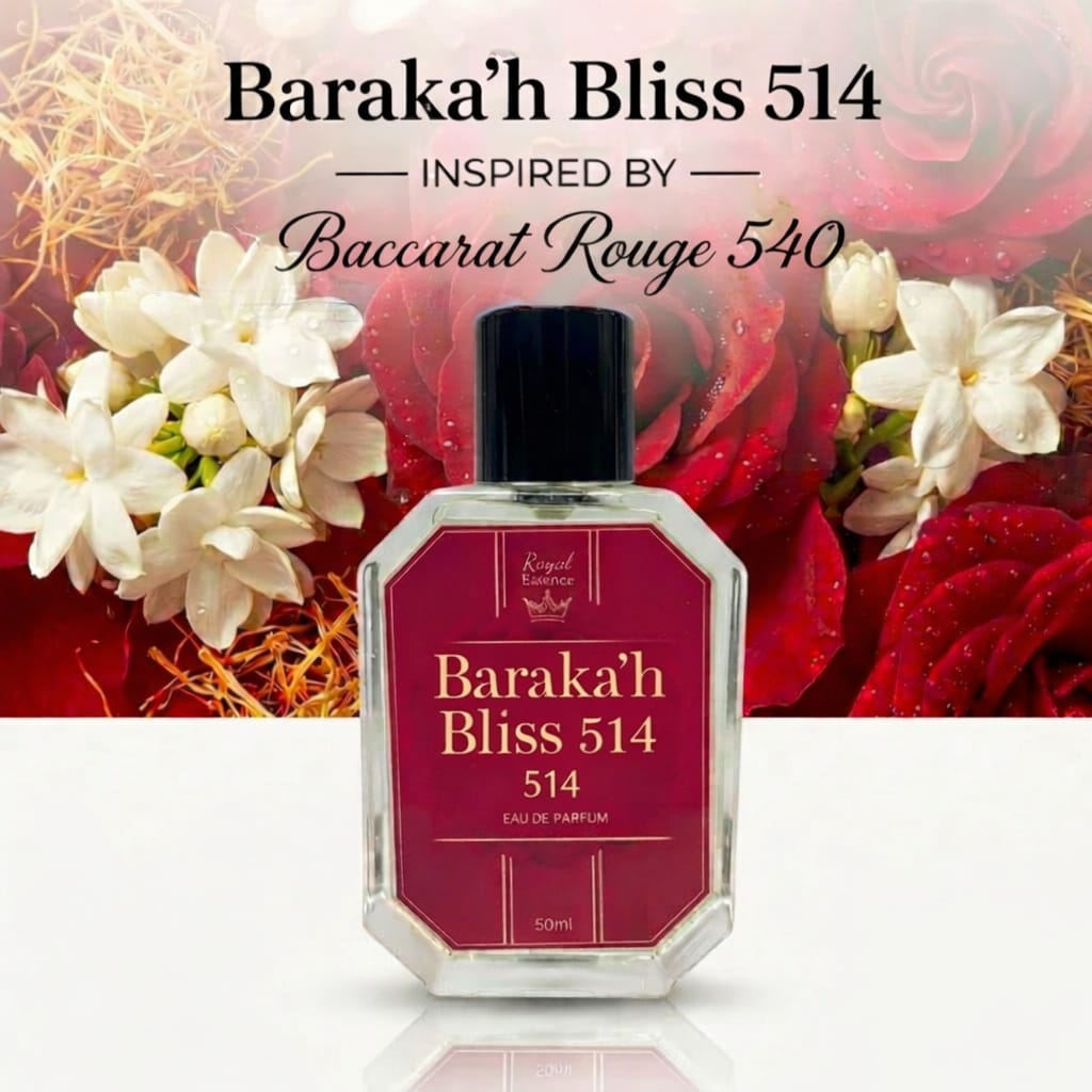 Baraka'h Bliss 514--Inspired by Baccarat Rouge 540-For Unisex -Free Delivery