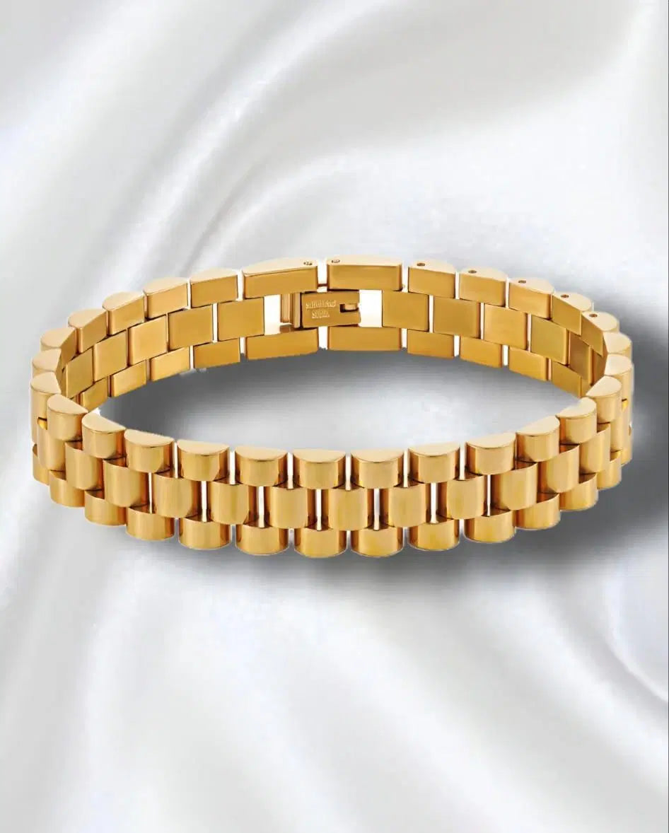 Golden Chain Bracelet - Unisex Stylish Accessory (1 Pc)