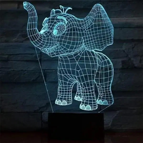 Elephant 3D Illusion Lamp