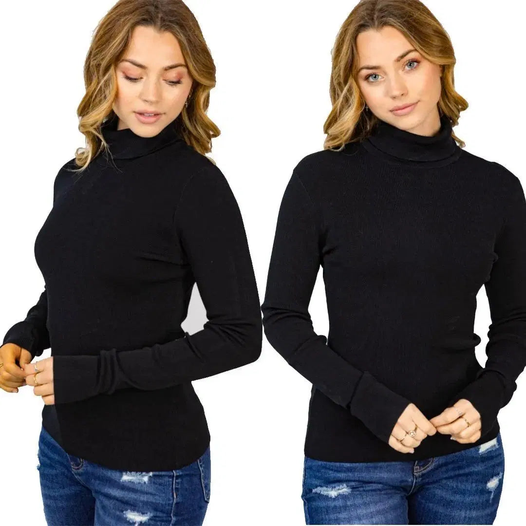 1 Pc Fleece High neck Shirt - Women's Stitched Plain Design