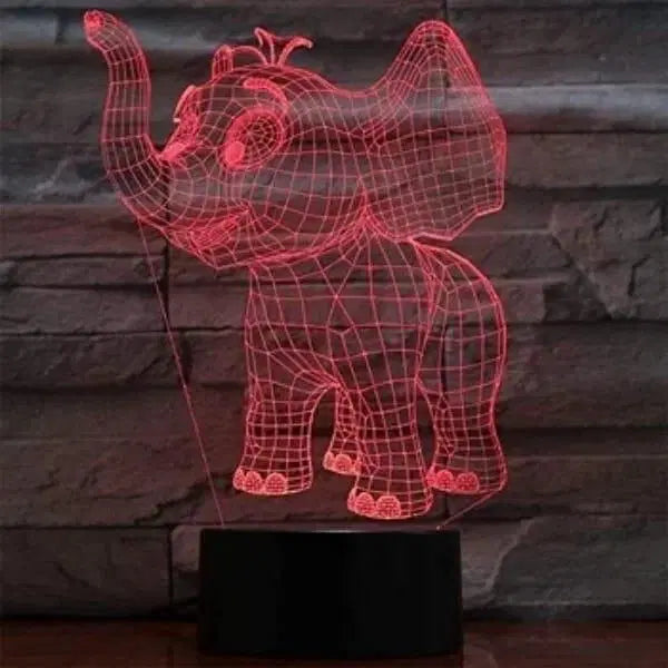 Elephant 3D Illusion Lamp