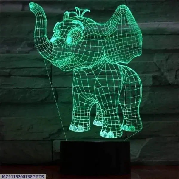 Elephant 3D Illusion Lamp