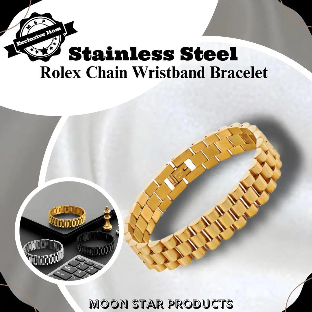 Golden Chain Bracelet - Unisex Stylish Accessory (1 Pc)