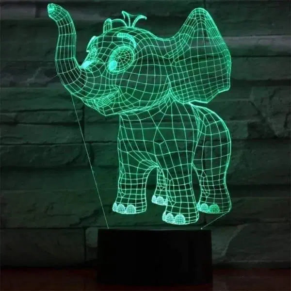 Elephant 3D Illusion Lamp